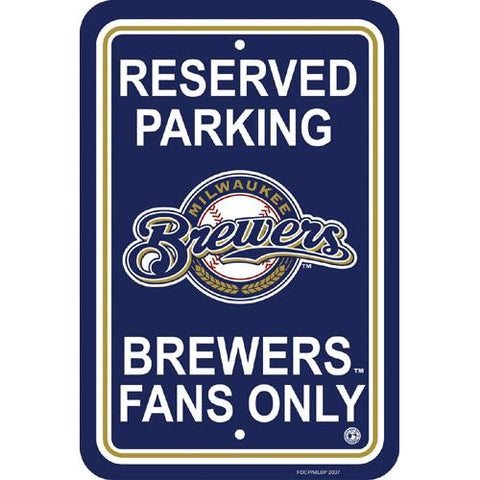 Milwaukee Brewers MLB Plastic Parking Sign