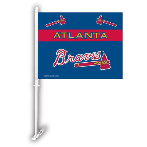 Atlanta Braves MLB Car Flag W-Wall Brackett
