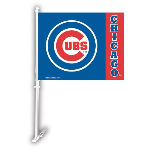 Chicago Cubs MLB Car Flag W-Wall Brackett