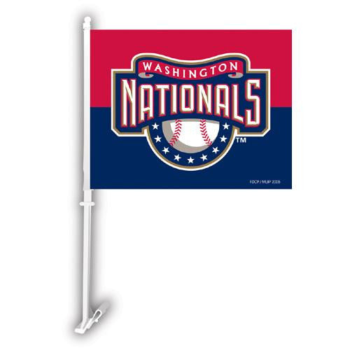 Washington Nationals MLB Car Flag W-Wall Brackett