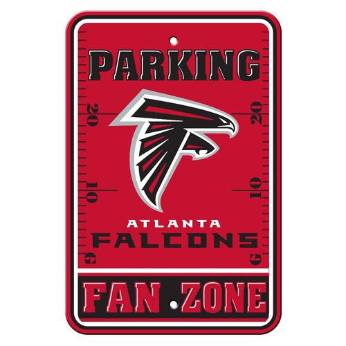 Atlanta Falcons NFL Plastic Parking Sign (Fan Zone) (12 x 18)