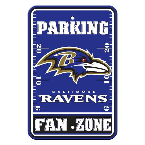 Baltimore Ravens NFL Plastic Parking Sign (Fan Zone) (12 x 18)
