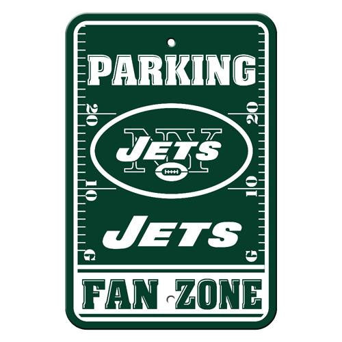 New York Jets NFL Plastic Parking Sign (Fan Zone) (12 x 18)