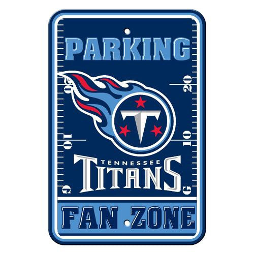Tennessee Titans NFL Plastic Parking Sign (Fan Zone) (12 x 18)