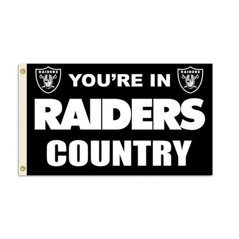 Oakland Raiders NFL You're in Raiders Country 3'x5' Banner Flag