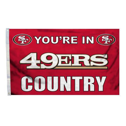San Francisco 49Ers NFL You're in 49ers Country 3'x5' Banner Flag