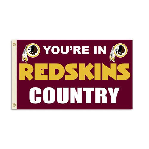 Washington Redskins NFL You're in Redskins Country 3'x5' Banner Flag