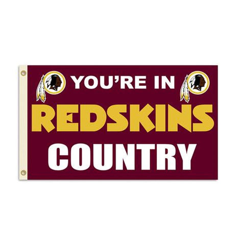 Washington Redskins NFL You're in Redskins Country 3'x5' Banner Flag