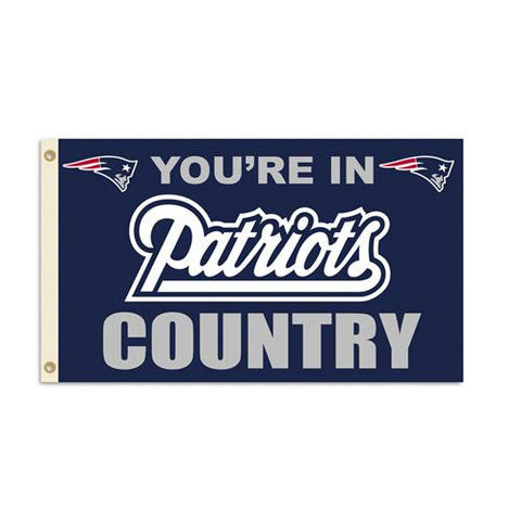 New England Patriots NFL You're in Patriots Country 3'x5' Banner Flag