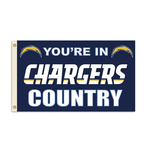 San Diego Chargers NFL You're in Chargers Country 3'x5' Banner Flag