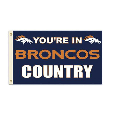 Denver Broncos NFL You're in Broncos Country 3'x5' Banner Flag