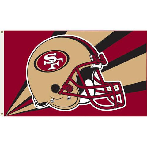 San Francisco 49ers NFL Helmet Design 3'x5' Banner Flag