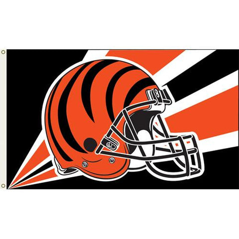 Cincinnati Bengals NFL Helmet Design 3'x5' Banner Flag