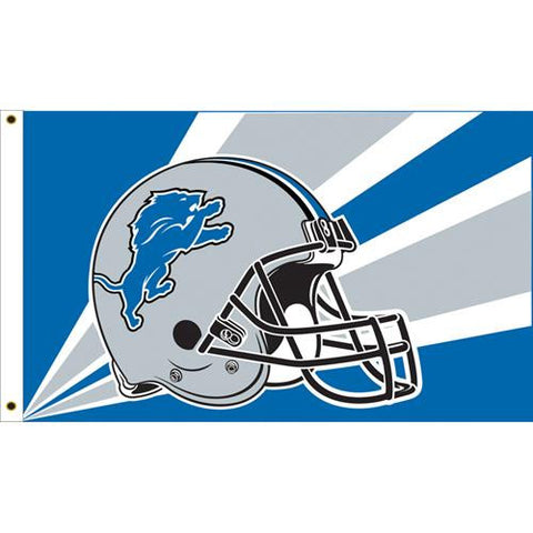 Detroit Lions NFL Helmet Design 3'x5' Banner Flag