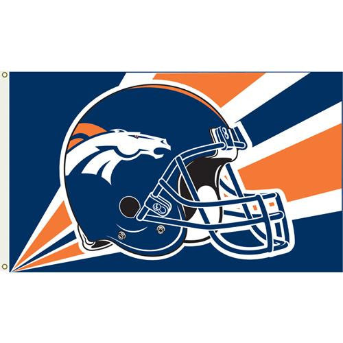 Denver Broncos NFL Helmet Design 3'x5' Banner Flag