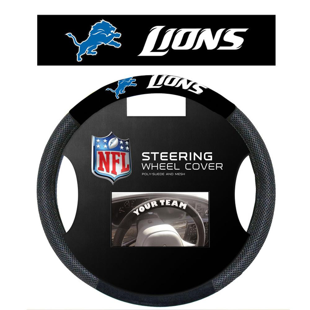 Detroit Lions NFL Poly-Suede Steering Wheel Cover