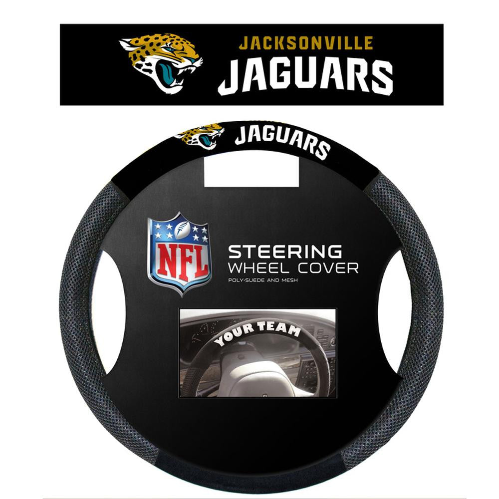 Jacksonville Jaguars NFL Poly-Suede Steering Wheel Cover