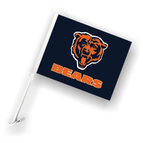 Chicago Bears NFL Car Flag with Wall Brackett