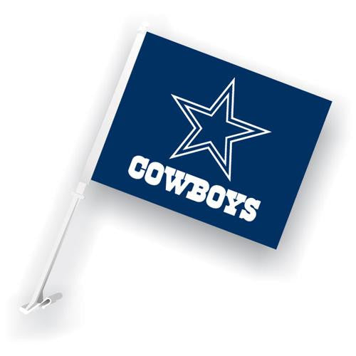 Dallas Cowboys NFL Car Flag with Wall Brackett