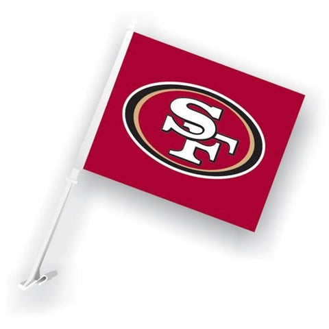 San Francisco 49Ers NFL Car Flag with Wall Brackett