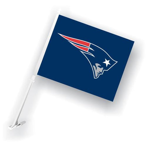 New England Patriots NFL Car Flag with Wall Brackett