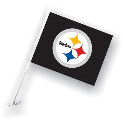 Pittsburgh Steelers NFL Car Flag with Wall Brackett