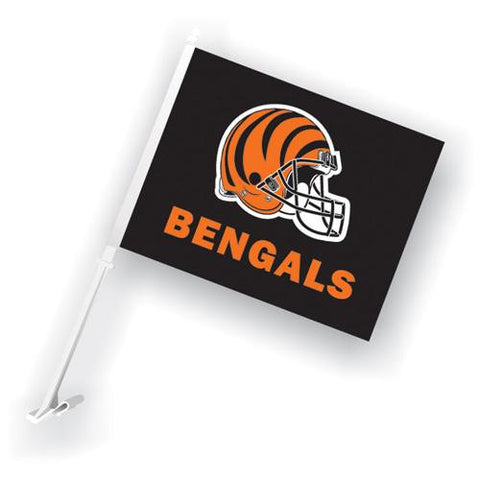 Cincinnati Bengals NFL Car Flag with Wall Brackett