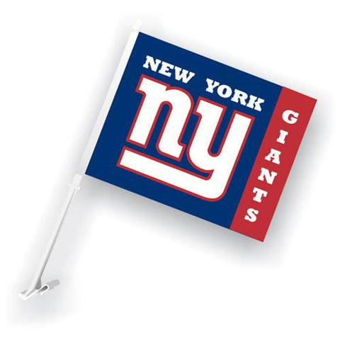 New York Giants NFL Car Flag with Wall Brackett