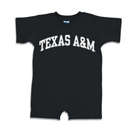 Texas A&M Aggies NCAA Arched Black Infant T-Romper (18M)
