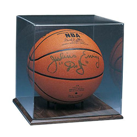Basketball Display Case (Wood Finish) (No Logo)