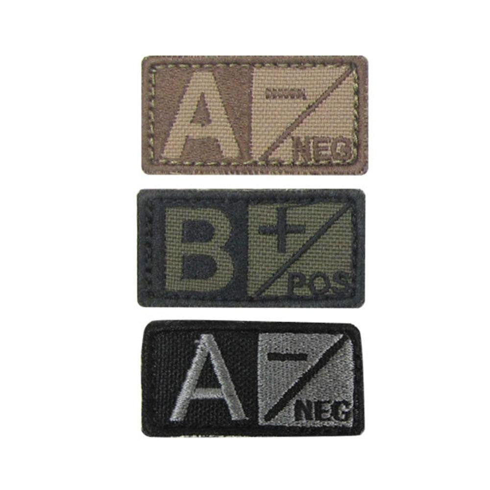 B Blood Type Patch Positive (6 Pack) Color- Foliage-Black