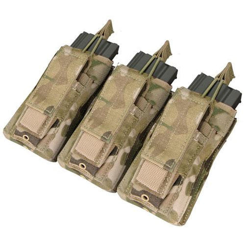 Triple Kangaroo Magazine Pouch holds (3) M4-M16 Mag, (3) Pistol Mag - Color: Multicam