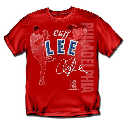 Philadelphia Phillies MLB Cliff Lee #33 Players Stitch Mens Tee