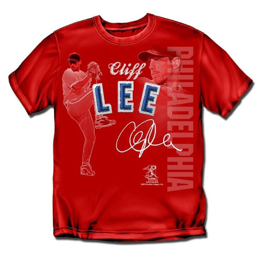 Philadelphia Phillies MLB Cliff Lee #33 Players Stitch Boys Tee (Red)