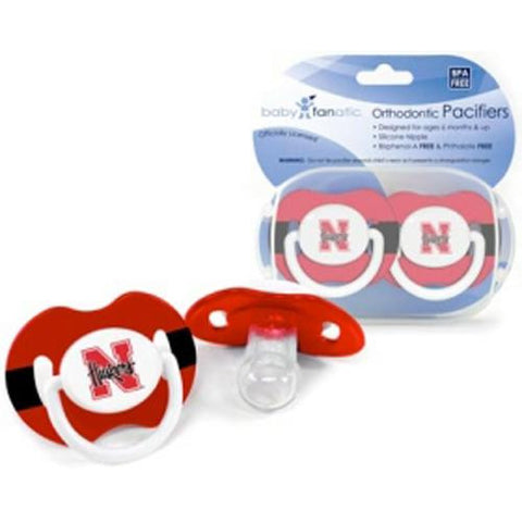 Nebraska Cornhuskers NCAA Baby Pacifiers (2 Pack)