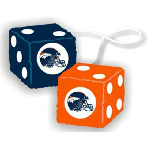 Denver Broncos NFL 3 Car Fuzzy Dice