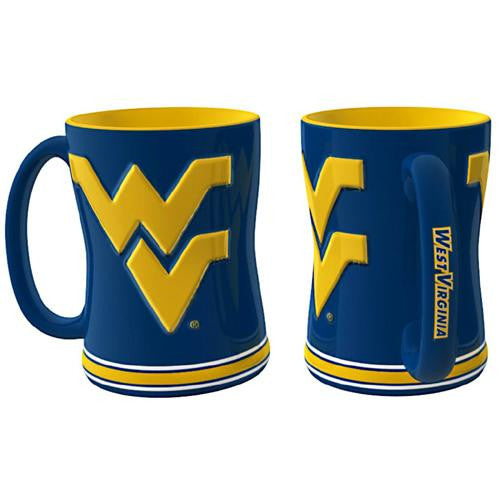 West Virginia Mountaineers NCAA Coffee Mug - 15oz Sculpted (Single Mug)