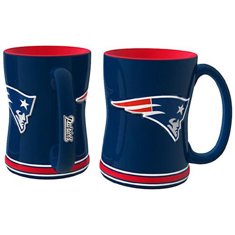 New England Patriots NFL Coffee Mug - 15oz Sculpted (Single Mug)