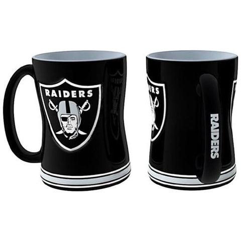 Oakland Raiders NFL Coffee Mug - 15oz Sculpted (Single Mug)