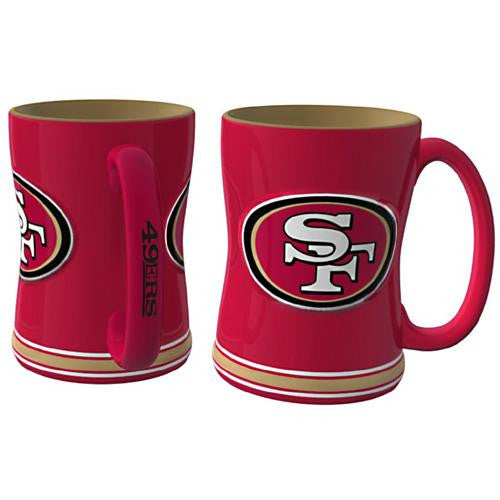 San Francisco 49ers NFL Coffee Mug - 15oz Sculpted (Single Mug)