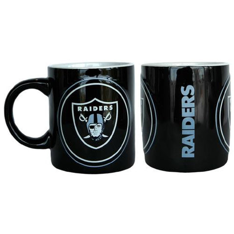 Oakland Raiders NFL Coffee Mug - 14oz Sculpted Warm Up (Single Mug)