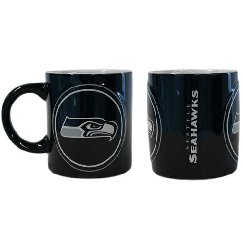 Seattle Seahawks NFL Coffee Mug - 14oz Sculpted Warm Up (Single Mug)