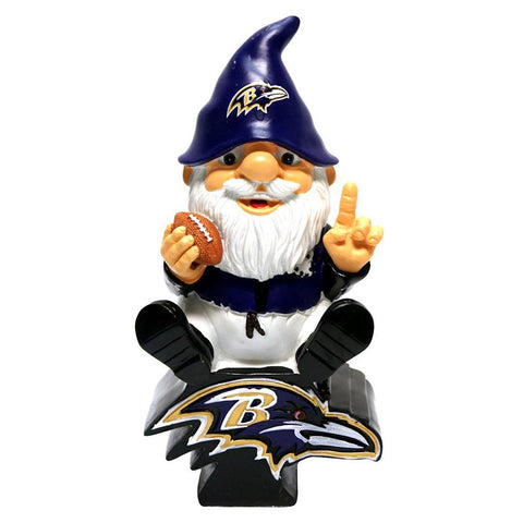 Baltimore Ravens NFL Gnome On Team Logo