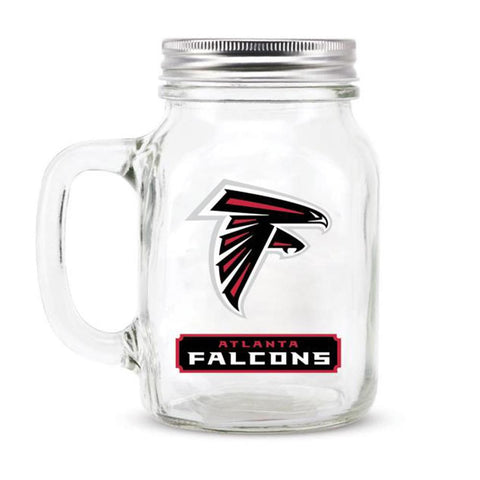 Atlanta Falcons NFL Mason Jar Glass With Lid