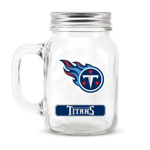 Tennessee Titans NFL Mason Jar Glass With Lid