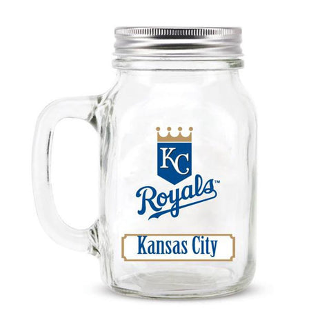 Kansas City Royals MLB Mason Jar Glass With Lid