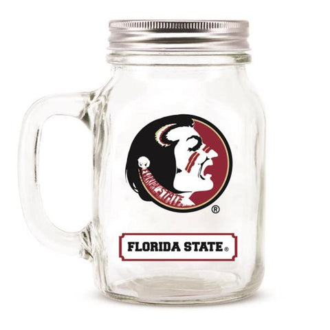 Florida State Seminoles NCAA Mason Jar Glass With Lid