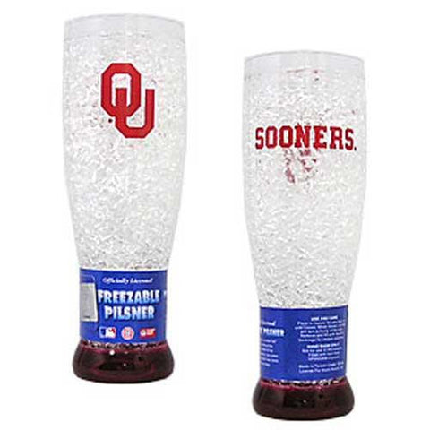 Oklahoma Sooners NCAA Crystal Pilsner Glass