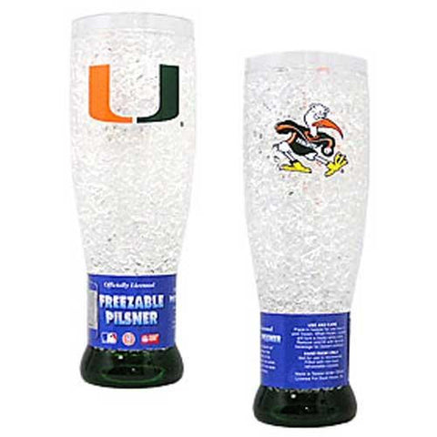 Miami Hurricanes NCAA Crystal Pilsner Glass