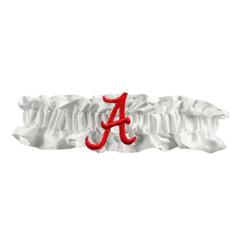 Alabama Crimson Tide NCAA Dainty Satin Garter (White)